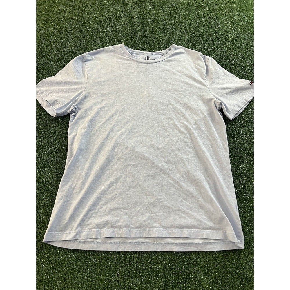 Tommy Hilfiger Solid Powder Blue XL T Shirt